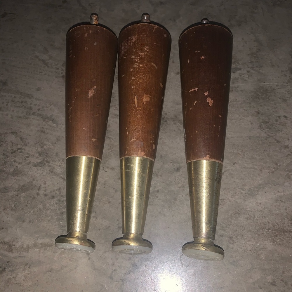 7” Mid Century Modern table legs vintage